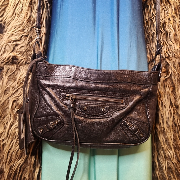 Black Balen☆ciaga Leather Women's Bag #TY - Picture 8 of 8